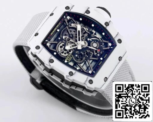 Richard Mille RM35-01 1:1 Best Edition BBR Factory White Carbon Fiber Case — изображение 9