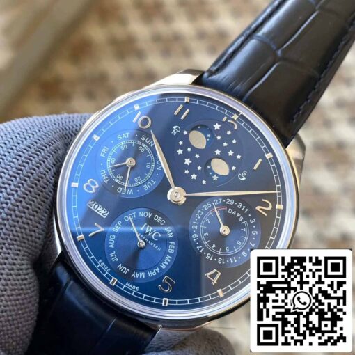 IWC Portuguese Perpetual Calendar IW503401 1:1 Best Edition APS Factory Blue Dial — изображение 7