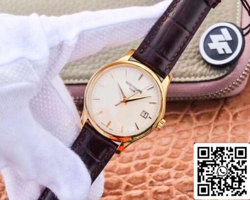 Patek Philippe Calatrava 5227J-001 ZF Factory 1:1 Best Edition 18K Yellow Gold Case Swiss Cal.324 SC - Image 7