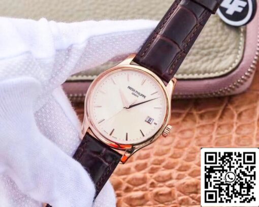 Patek Philippe Calatrava 5227R-001 ZF Factory 1:1 Best Edition 18K Rose Gold Case Swiss Cal.324 SC - Image 8