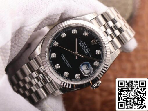 Rolex Datejust M126234-0027 1:1 Best Edition EW Factory Black Dial - Imagen 8