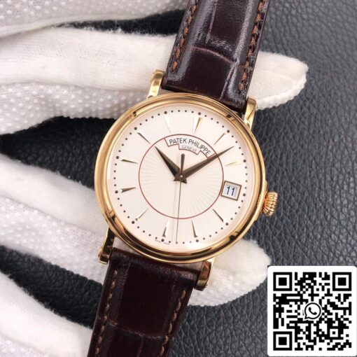 Patek Philippe Calatrava 5153J-001 1:1 Best Edition ZF Factory White Dial Rose Gold - Image 8