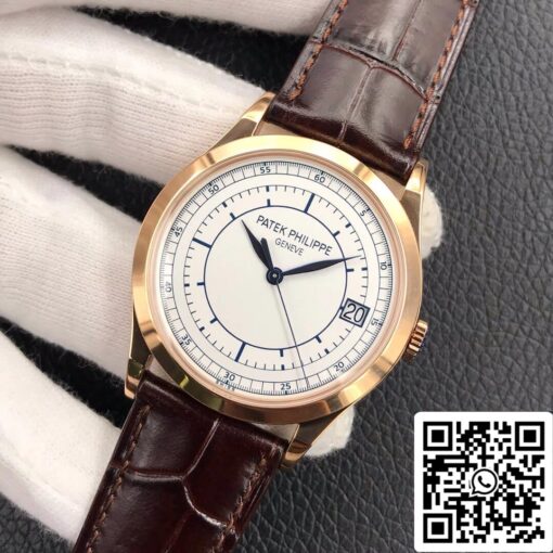 Patek Philippe Calatrava 5296R-001 1:1 Best Edition ZF Factory Rose Gold White Dial - 이미지 9