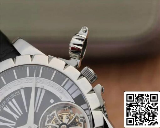 Roger Dubuis Excalibur RDDBEX0291 1:1 Best Edition JB Factory Tourbillon White Shell Black Dial - immagine 6