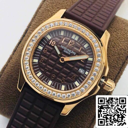 Patek Philippe Aquanaut 5067A Quartz Movement 1:1 Best Edition PPF Factory Rose Gold Brown Dial - Imagen 8