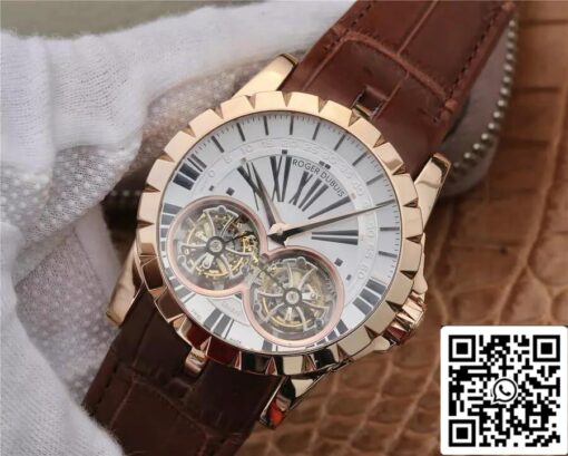 Roger Dubuis Excalibur RDDBEX0249 1:1 Best Edition JB Factory Tourbillon White Dial - Image 6