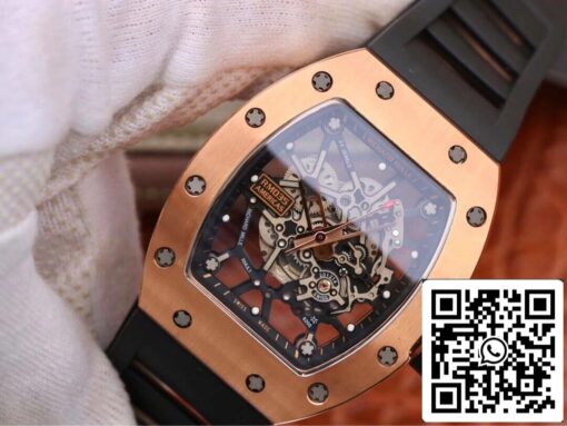 Richard Mille RM035 Americas KV Factory 1:1 Best Edition Rose Gold Black Strap - immagine 9