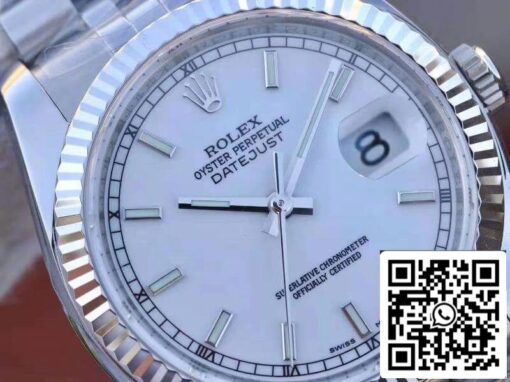 Rolex Datejust 36mm 116234 AR Factory 1:1 Best Edition Swiss ETA3135 White Dial - Imagen 4