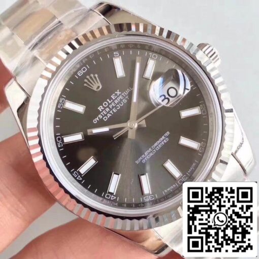 Rolex Datejust II M126334-0014 EW Factory 1:1 Best Edition Swiss ETA3235 Dark Rhodium Dial - Image 4