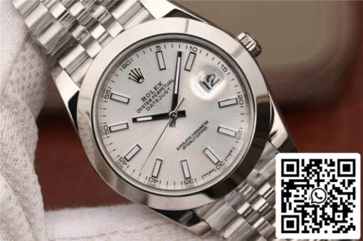 Rolex Datejust 116200 EW Factory Mechanical Watches 1:1 Best Edition Swiss ETA2836 Silver Dial - immagine 4