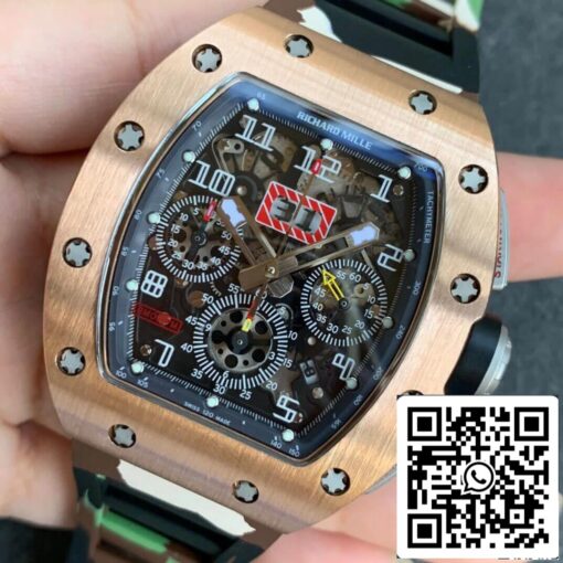 Richard Mille RM11 1:1 Best Edition KV Factory Rose Gold Camouflage Strap - Image 3