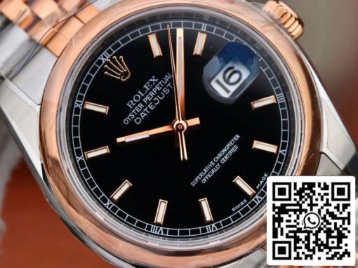 Rolex Datejust 36MM 126231 AR Factory Men Watches 1:1 Best Edition Swiss ETA3135 Black Dial - Image 4