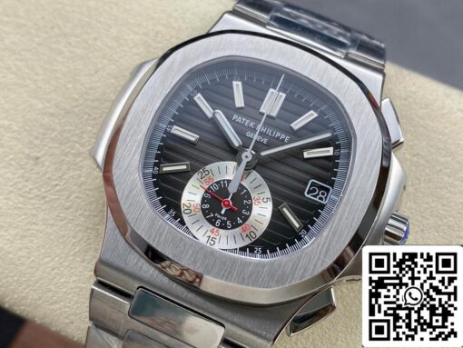 Patek Philippe Nautilus 5980/1A-014 1:1 Best Edition PPF Factory Black Dial – Image 8