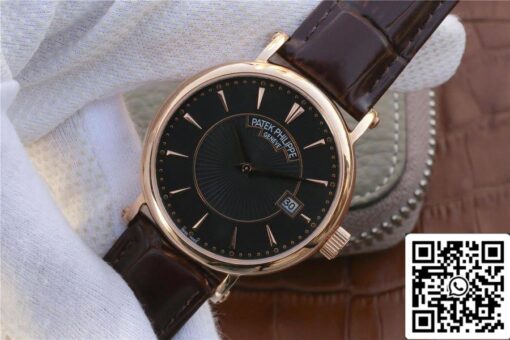 Patek Philippe Calatrava 1:1 Best Edition ZF Factory Rose Gold Leather Strap - Image 8