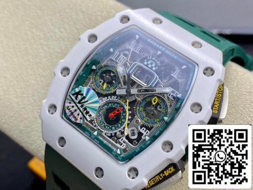 Richard Mille RM011-03 1:1 Best Edition KV Factory Green Strap - immagine 8