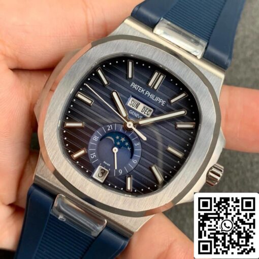 Patek Philippe Nautilus 5726 1:1 Best Edition GR Factory V2 Blue Rubber Strap – Image 8