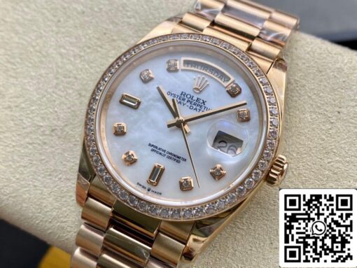 Rolex Day Date 128238 1:1 Best Edition EW Factory V2 Diamond-set Bezel - Image 8