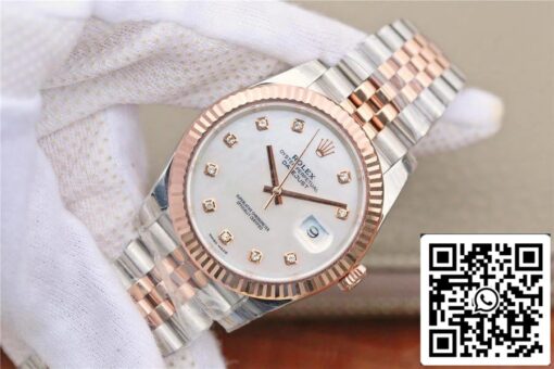 Rolex Datejust M126331-0014 1:1 Best Edition EW Factory Rose Gold Mother-Of-Pearl Dial - Imagen 3