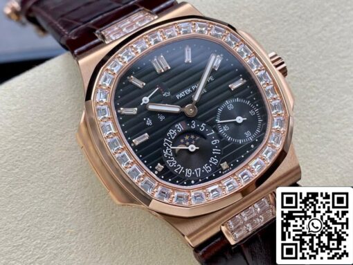 Patek Philippe Nautilus 5724R-001 1:1 Best Edition GR Factory Black Dial – Image 5