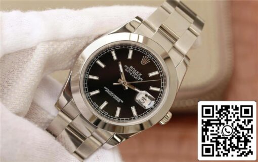 Rolex Datejust M126300-0011 1:1 Best Edition EW Factory Black Dial - Imagen 6