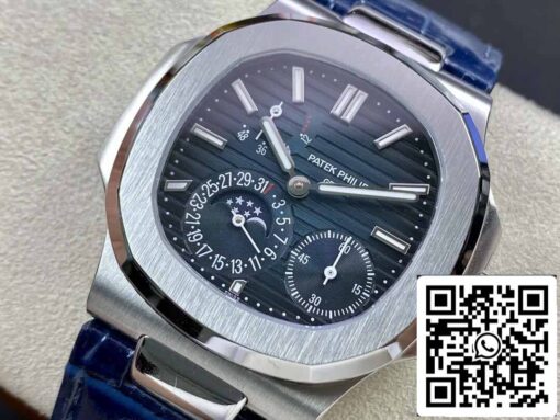 Patek Philippe Nautilus 5712 1:1 Best Edition GR Factory Blue Leather Strap – Image 4