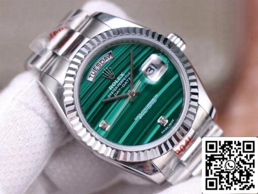 Rolex Day Date President 18038 1:1 Best Edition Malachite Green Diamond Dial Swiss Movement - Imagen 7