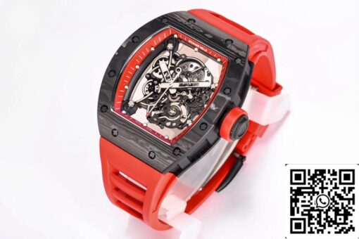 Richard Mille RM055 NTPT 1:1 Best Edition BBR Factory Carbon Fiber Red Strap - Image 7