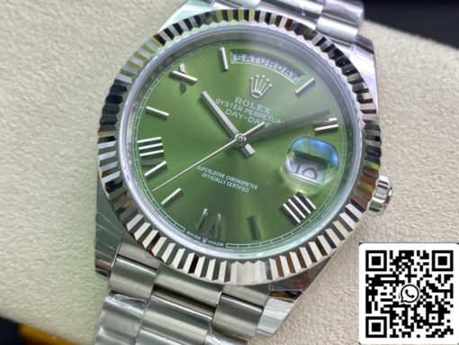 Rolex Day Date M228239-0033 1:1 Best Edition EW Factory Olive Green Dial - Image 8