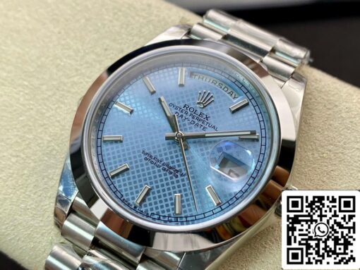 Rolex Day Date M228206-0004 1:1 Best Edition EW Factory Light Blue Dial - Image 8