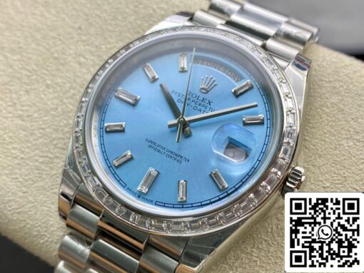 Rolex Day Date 228396TBR 1:1 Best Edition EW Factory Light Blue Dial - Imagen 8