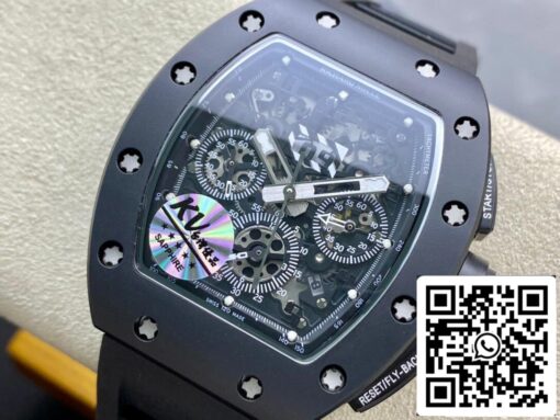 Richard Mille RM011 1:1 Best Edition KV Factory Ceramic Black Case - Image 8