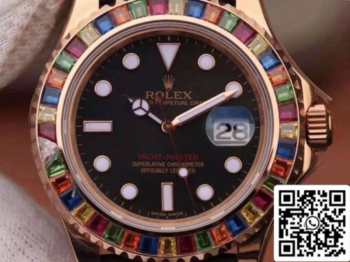 Rolex Yacht-Master 116695 Noob Factory 1:1 Best Edition Swiss ETA2824 Black Dial - immagine 7