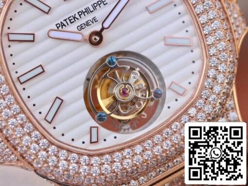 Patek Philippe Nautilus Jumbo 5711 R8 Factory 1:1 Best Edition Swiss Tourbillon Rose Gold - Imagen 4