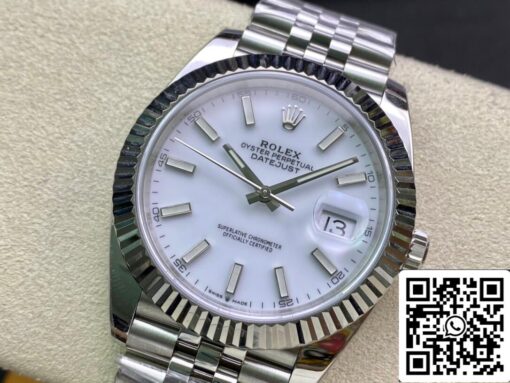 Rolex Datejust M126334-0010 41mm Jubilee Strap Clean Factory White Dial - Image 8