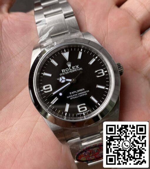 Rolex Explorer M214270-0003 39MM 1:1 Best Edition Clean Factory Black Dial – Image 9