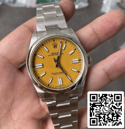 Rolex Oyster Perpetual 41MM M124300-0004 1:1 Best Edition VS Factory Yellow Dial - Image 8