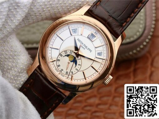 Patek Philippe Complications 5205R-001 1:1 Best Edition KM Factory Milky White Dial — изображение 18