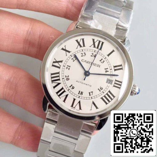 Ronde Solo De Cartier W670101 ZF Factory Men Watches 1:1 Best Edition Swiss ETA9015 White Dial – Image 7