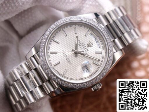 Rolex Day Date M228349RBR-0007 1:1 Best Edition EW Factory 18ct White Gold - Imagen 10