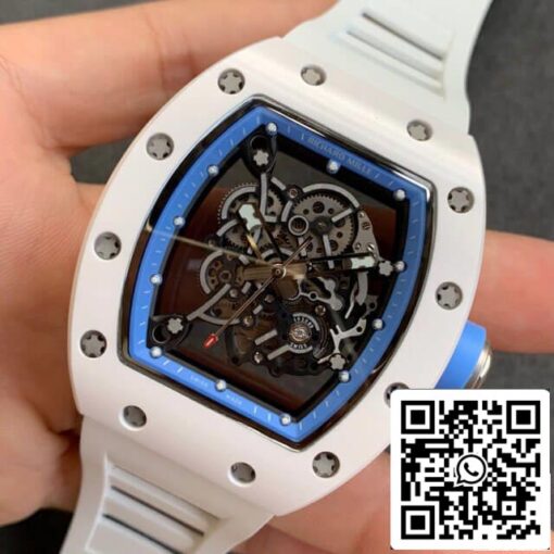 Richard Mille RM055 1:1 Best Edition KV Factory V2 White Strap - immagine 3