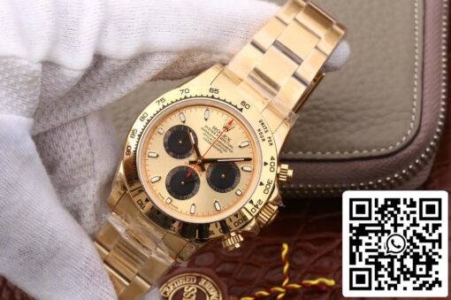 Rolex Daytona 116508 1:1 Best Edition JH Factory Yellow Gold Black Chronograph - Image 7