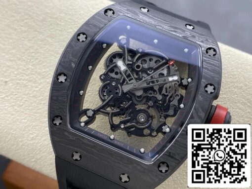 Richard Mille RM-055 1:1 Best Edition BBR Factory Carbon Fiber Black Case — изображение 3