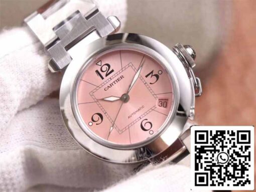 Cartier Pasha W31075M7 1:1 Best Edition V9 Factory Pink Dial Swiss Cal.049 - 이미지 7