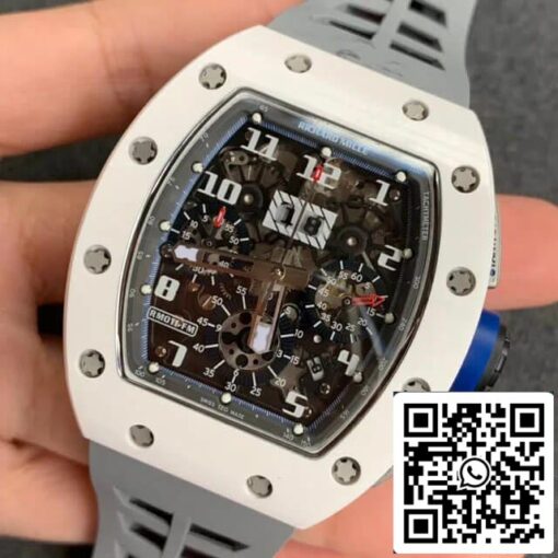 Richard Mille RM-011 1:1 Best Edition KV Factory White Ceramic Case - immagine 7