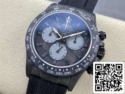 Rolex Daytona Cosmograph Diw Custom Version 1:1 Best Edition Noob Factory Black Strap - Image 8