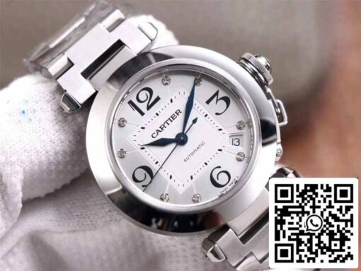 Cartier Pasha W31073M7 1:1 Best Edition V9 Factory Silver Dial Swiss Cal.049 – Bild 7