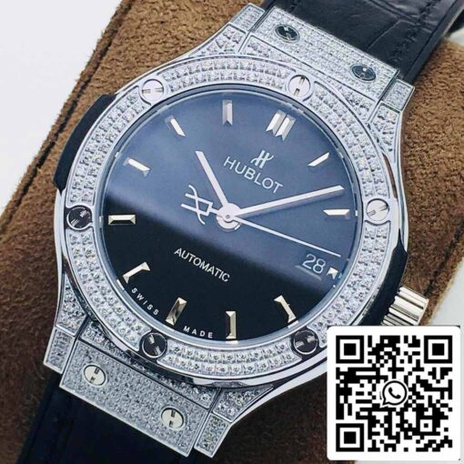 Hublot Classic Fusion 38MM 1:1 Best Edition HB Factory Black Dial - Image 7