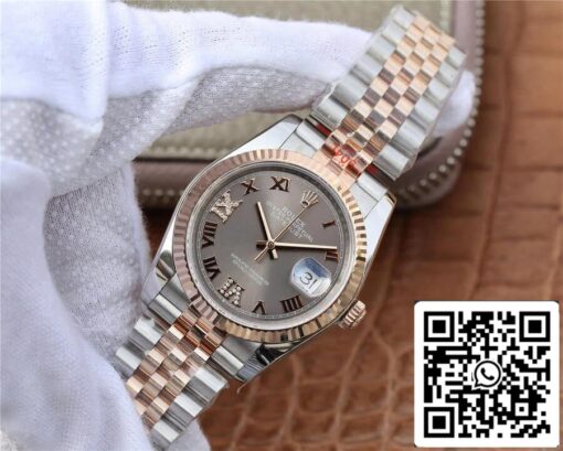 Rolex Datejust M126231-0023 36MM 1:1 Best Edition GM Factory Grey Dial - Imagen 9