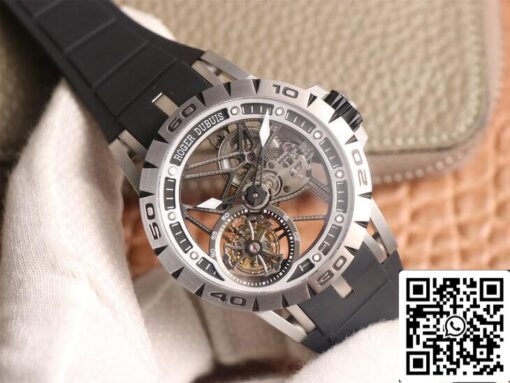 Roger Dubuis Excalibur Spidr RDDBEX0479 1:1 Best Edition JB Factory Tourbillon Black Strap - Imagen 8