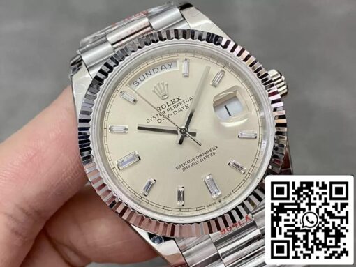 Rolex Day Date M228236-0002 1:1 Best Edition GM Factory Silver Dial V2 — изображение 2